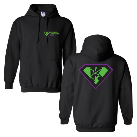 Kryptonite  50/50 Cotton/Polyester Hoodie Left Chest & Full Back logo