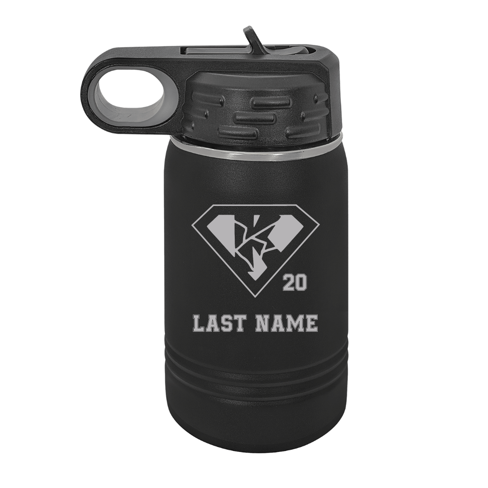 *Personalizable* Kryptonite Name & Number Polar Camel Laser Engraved Water Bottle-12oz, 20oz, 32oz