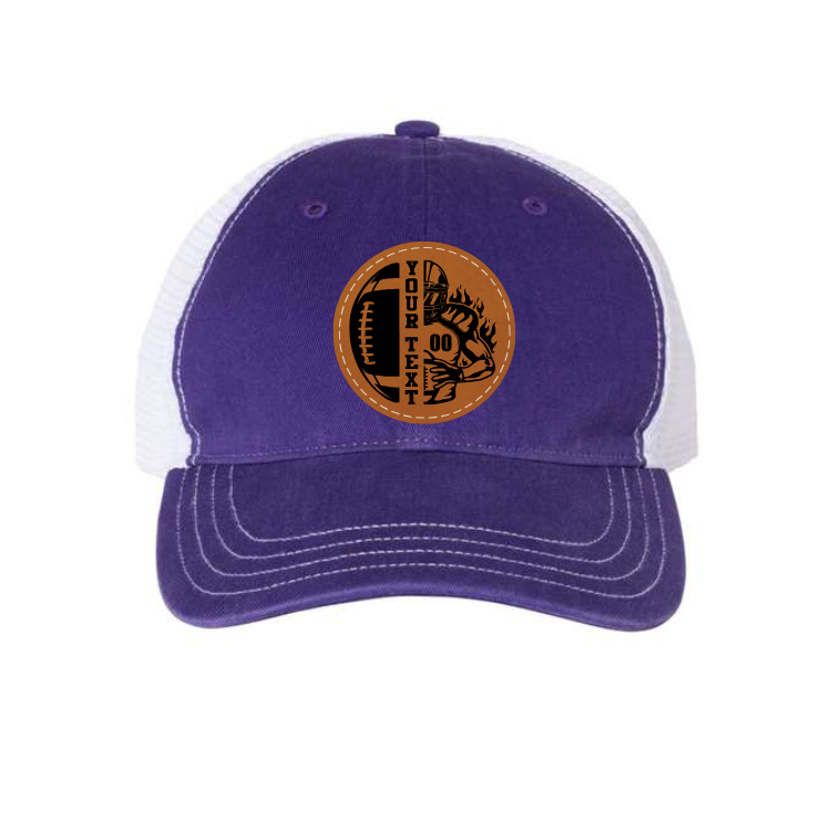 *Personalized* Walhalla Rec Richardson 111 Garment-Washed Trucker Cap w/ Stitched Top Grain Leather Patch (Multiple Colors)