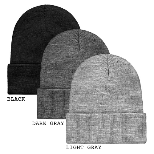 ADULT Custom Leather Patch Beanie