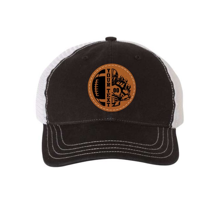 *Personalized* Walhalla Rec Richardson 111 Garment-Washed Trucker Cap w/ Stitched Top Grain Leather Patch (Multiple Colors)