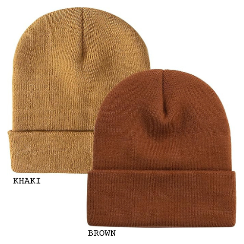 ADULT Custom Leather Patch Beanie