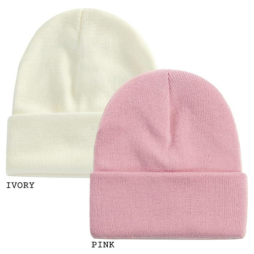 ADULT Custom Leather Patch Beanie