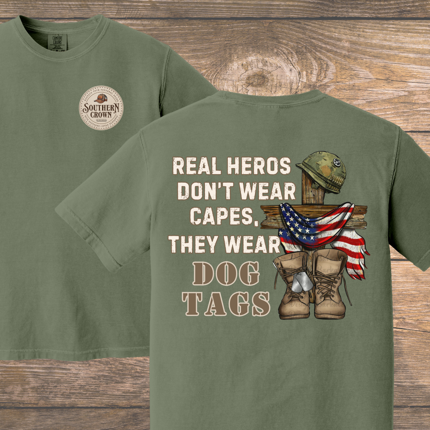 Real Heroes Don't Wear Capes T-Shirt - Military Tribute