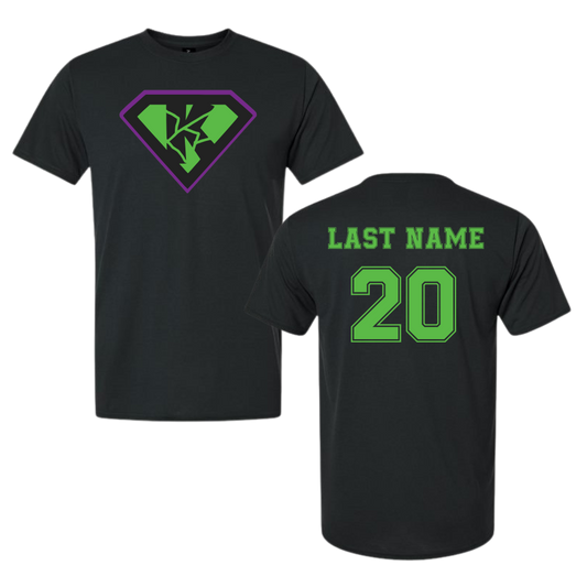 *Personalizable* Kryptonite Full Front Logo & Back Name/Number Tee
