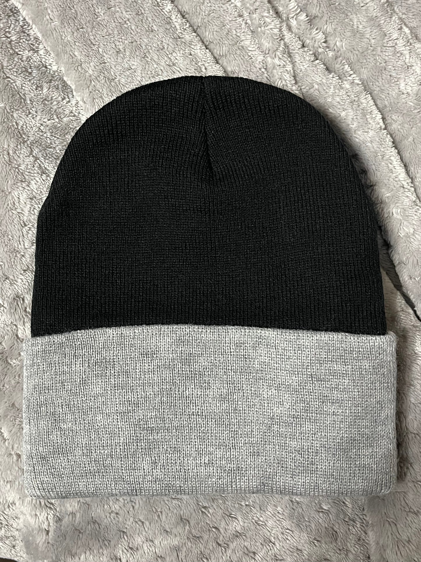 ADULT Custom Leather Patch Beanie