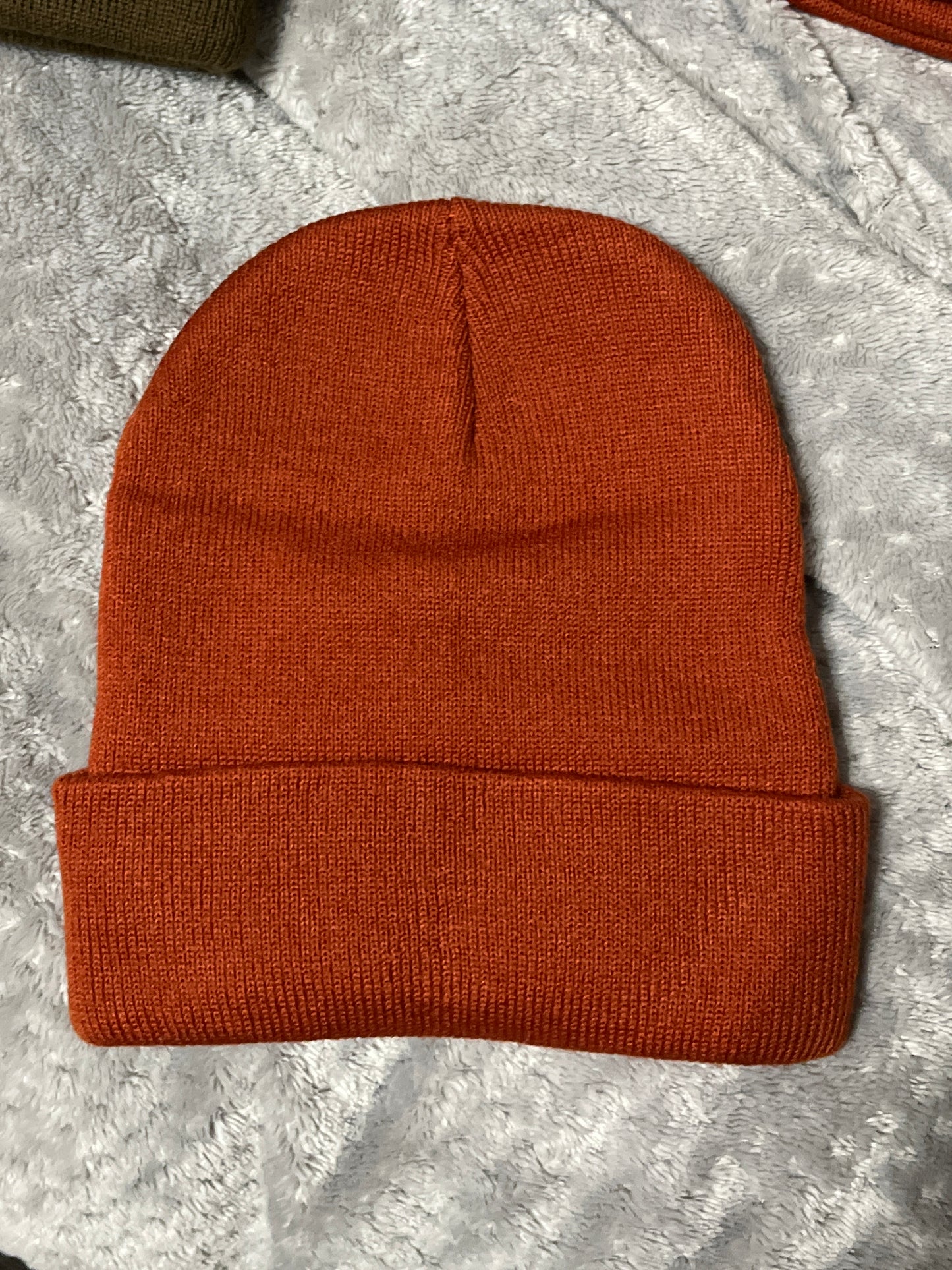 ADULT Custom Leather Patch Beanie