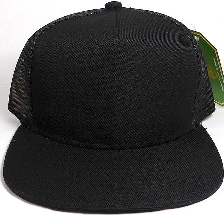 Crown 5-Panel Flat Bill Trucker Hat