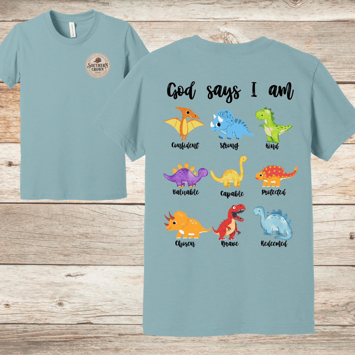 God Says I Am Dinosaur T-Shirt for Kids