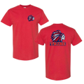 Red Gildan Heavy Cotton Tee Front Chest & Back Logo (TRIBE)