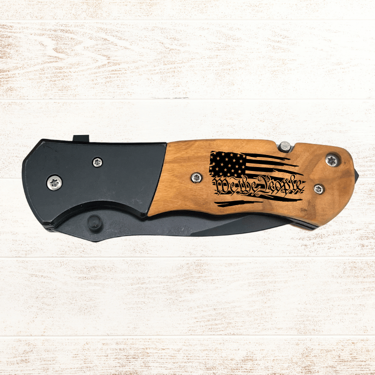 Laser Engraved Pocket Knife