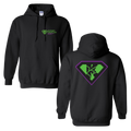 Kryptonite  50/50 Cotton/Polyester Hoodie Left Chest & Full Back logo