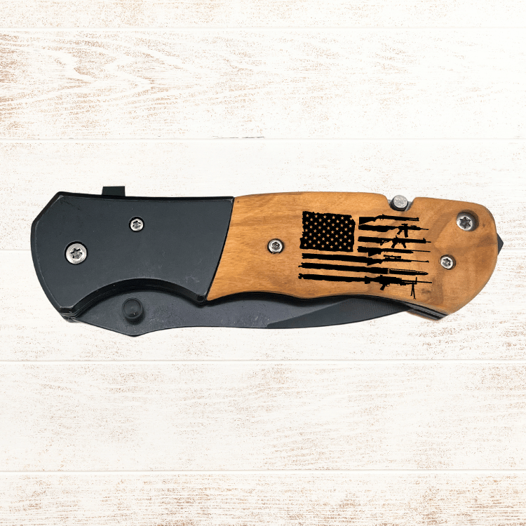 Laser Engraved Pocket Knife