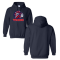 Navy Gildan Softstyle 50/50 Cotton/Polyester Hoodie Full Front logo only (TRIBE)