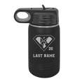 *Personalizable* Kryptonite Name & Number Polar Camel Laser Engraved Water Bottle-12oz, 20oz, 32oz