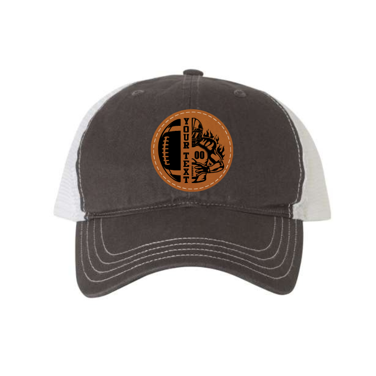 *Personalized* Walhalla Rec Richardson 111 Garment-Washed Trucker Cap w/ Stitched Top Grain Leather Patch (Multiple Colors)