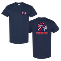 Navy Gildan Heavy Cotton Tee Front Chest & Back Logo (TRIBE)