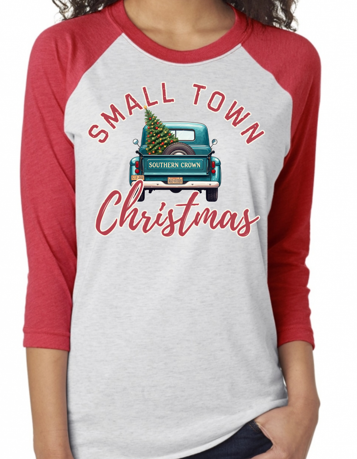 Adult ¾ Sleeve Raglan "Small Town Christmas" Exclusive Apparel