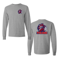 Sport Gray Gildan Heavy Cotton Long Sleeve Front Chest & Full Back logo (TRIBE)