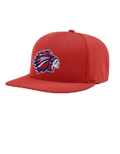 Richardson PTS20 R-Flex Solid Red Fitted Hat with Full color Logo on leather patch (Tribe)