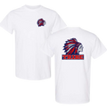 White Gildan Heavy Cotton Tee Front Chest & Back Logo (TRIBE)