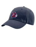 Richardson 320 Navy Washed Chino Hat with Full color Logo printed on leather patch (Tribe)