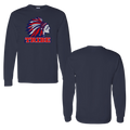 Navy Gildan Heavy Cotton Long Sleeve Front Full Chest Logo Only (TRIBE)