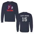 Navy *Personalizable* Gildan Heavy Cotton Long Sleeve Full Front Logo & Back Name & Number (TRIBE)