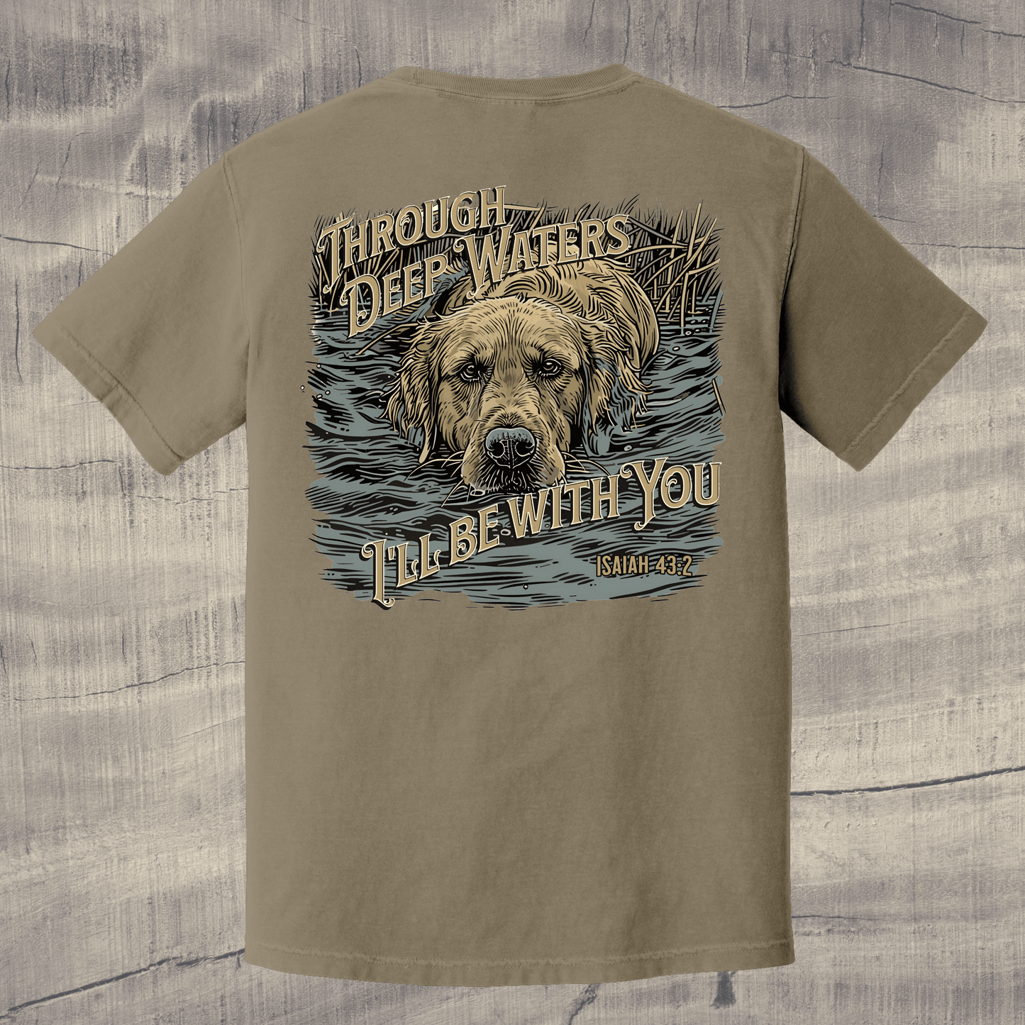 Through Deep Waters T-Shirt - Isaiah 43:2