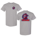 Gray Gildan Heavy Cotton Tee Front Chest & Back Logo (TRIBE)