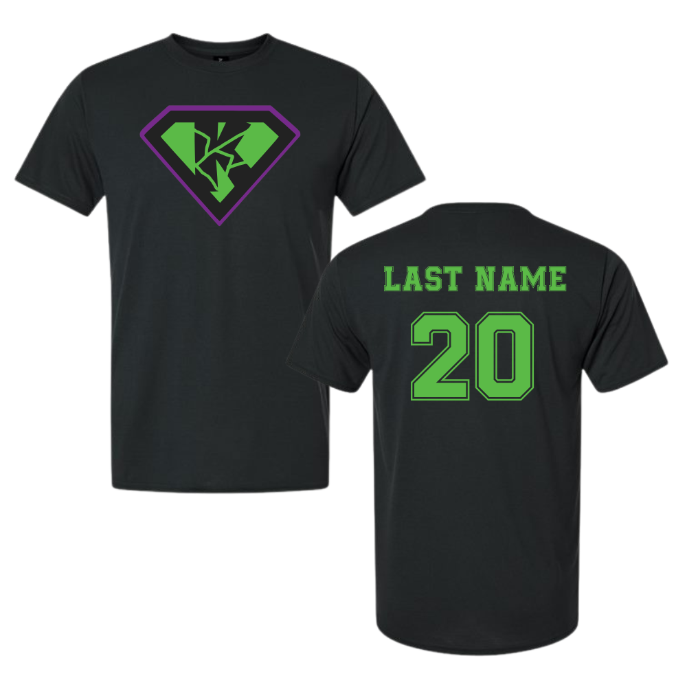 *Personalizable* Kryptonite Full Front Logo & Back Name/Number Tee