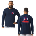 Navy Epic Cooling Performance Long Sleeve Front Chest & Full Back logo (TRIBE)