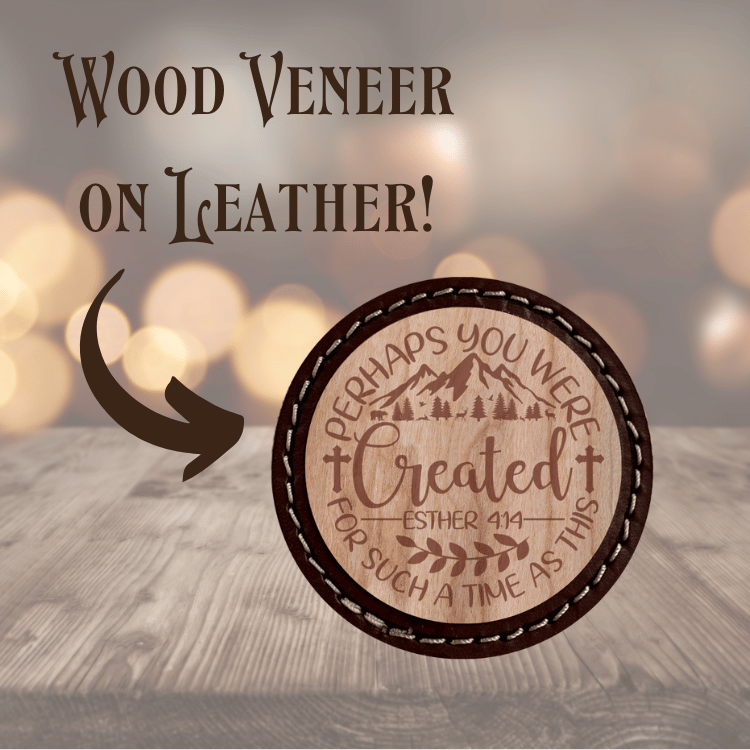 Scripture Wood Veneer on Leather-Richardson 320 Washed Chino Hat