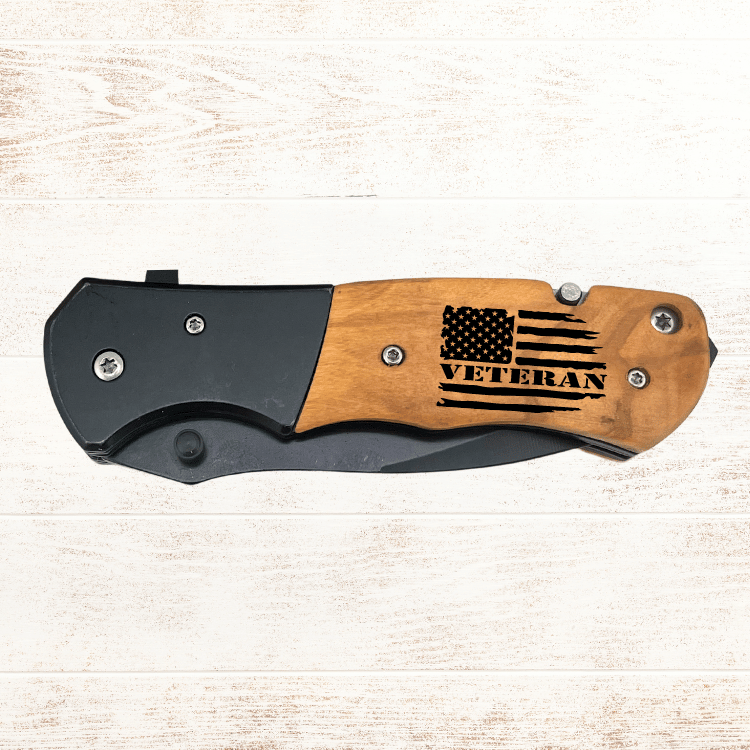 Laser Engraved Pocket Knife