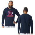 Navy Epic Performance Long Sleeve Front Full Chest Logo Only (TRIBE)
