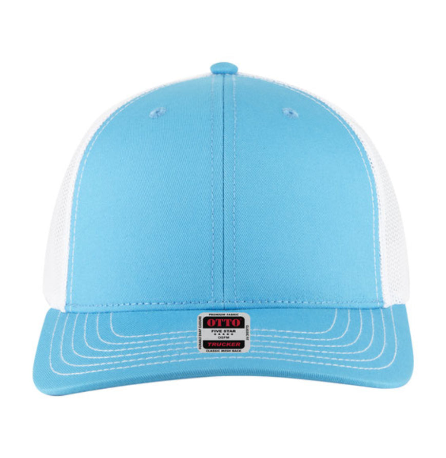 Otto Cap 6 Panel Mid Profile Mesh Back Trucker Hat