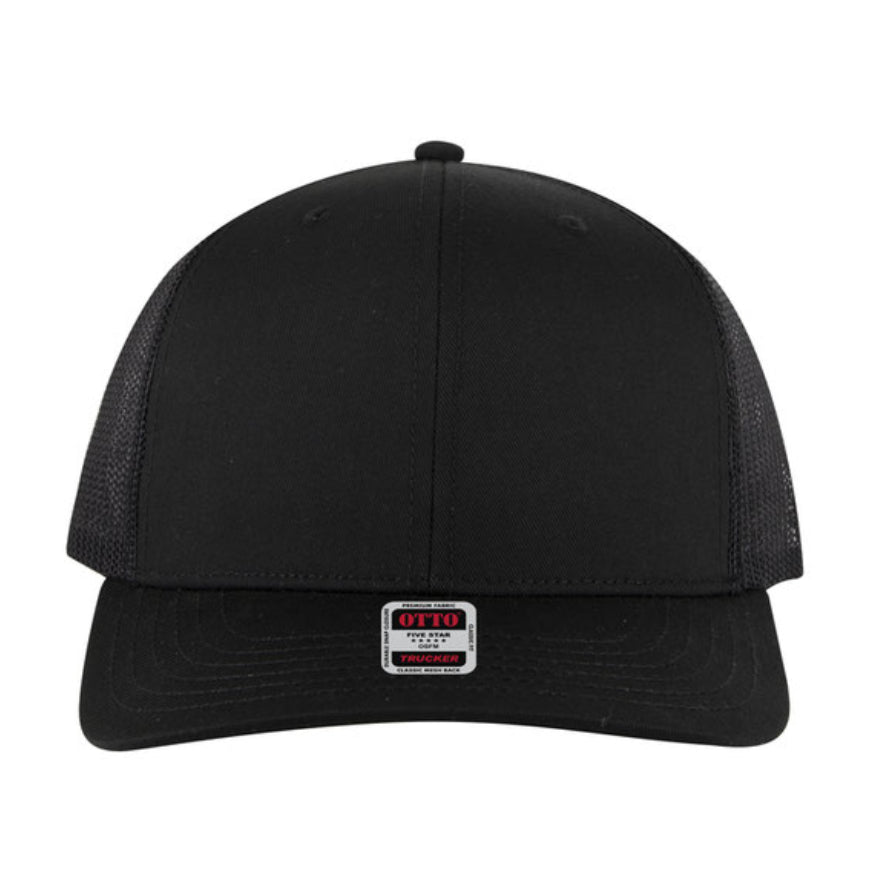 Otto Cap 6 Panel Mid Profile Mesh Back Trucker Hat