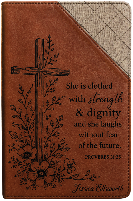 Personalized Cross Bible with Scripture
