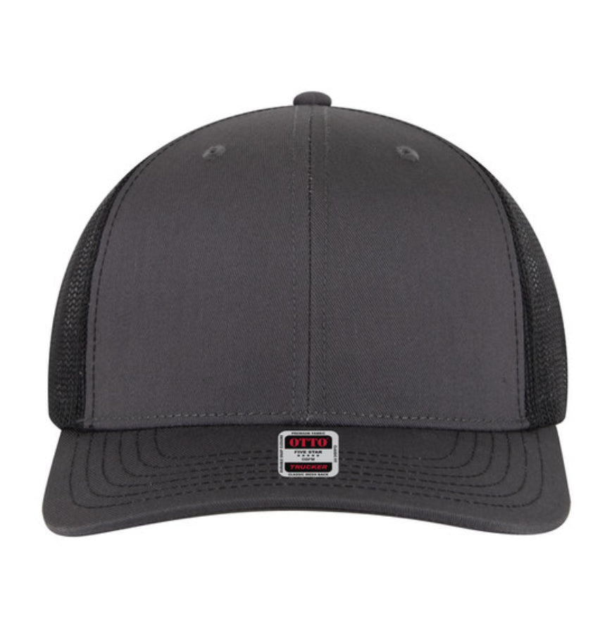 Otto Cap 6 Panel Mid Profile Mesh Back Trucker Hat
