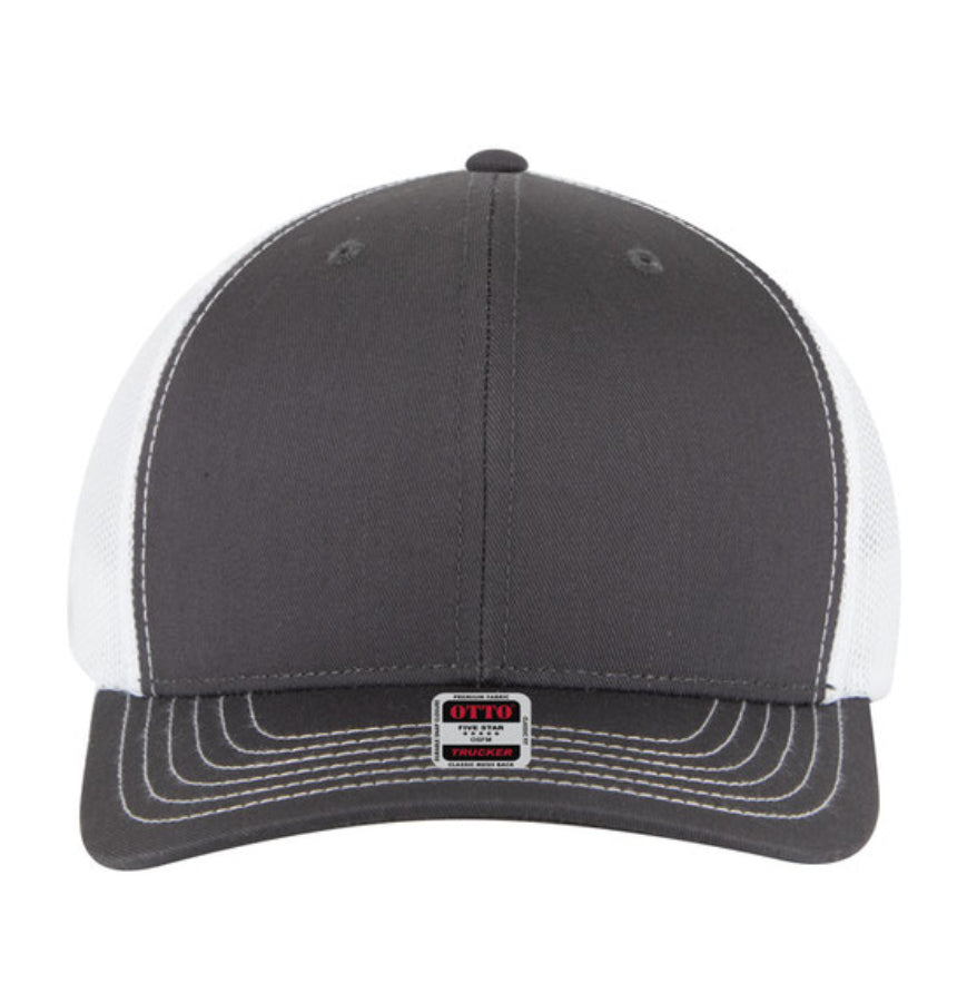Otto Cap 6 Panel Mid Profile Mesh Back Trucker Hat