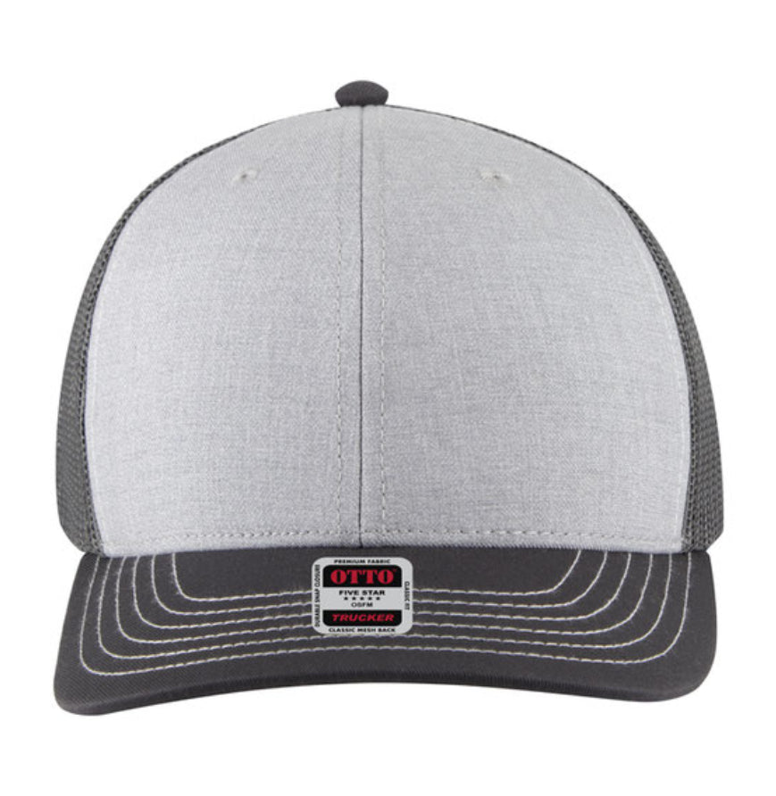 Otto Cap 6 Panel Mid Profile Mesh Back Trucker Hat