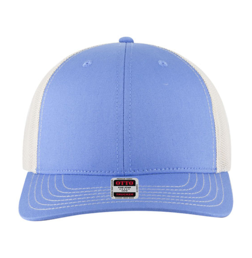 Otto Cap 6 Panel Mid Profile Mesh Back Trucker Hat