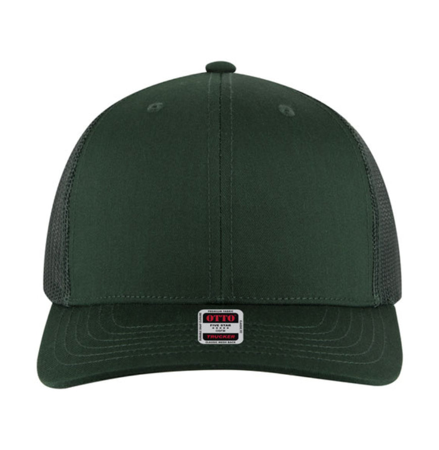 Otto Cap 6 Panel Mid Profile Mesh Back Trucker Hat