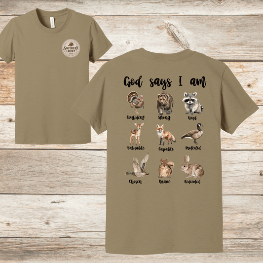 God Says I Am Wildlife Animals T-Shirt for Kids