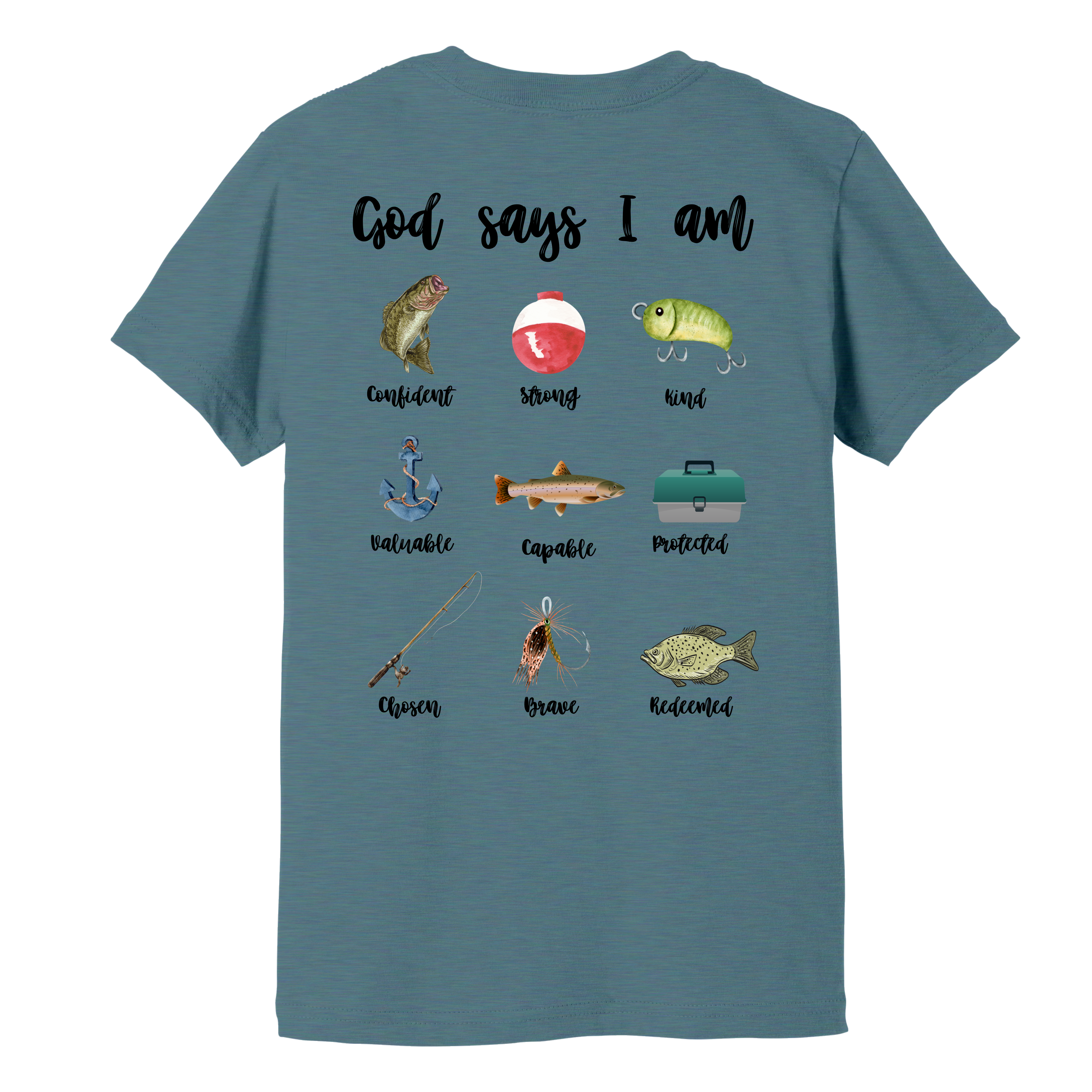 God Says I Am Fishing T-Shirt for Kids (Multiple Designs)