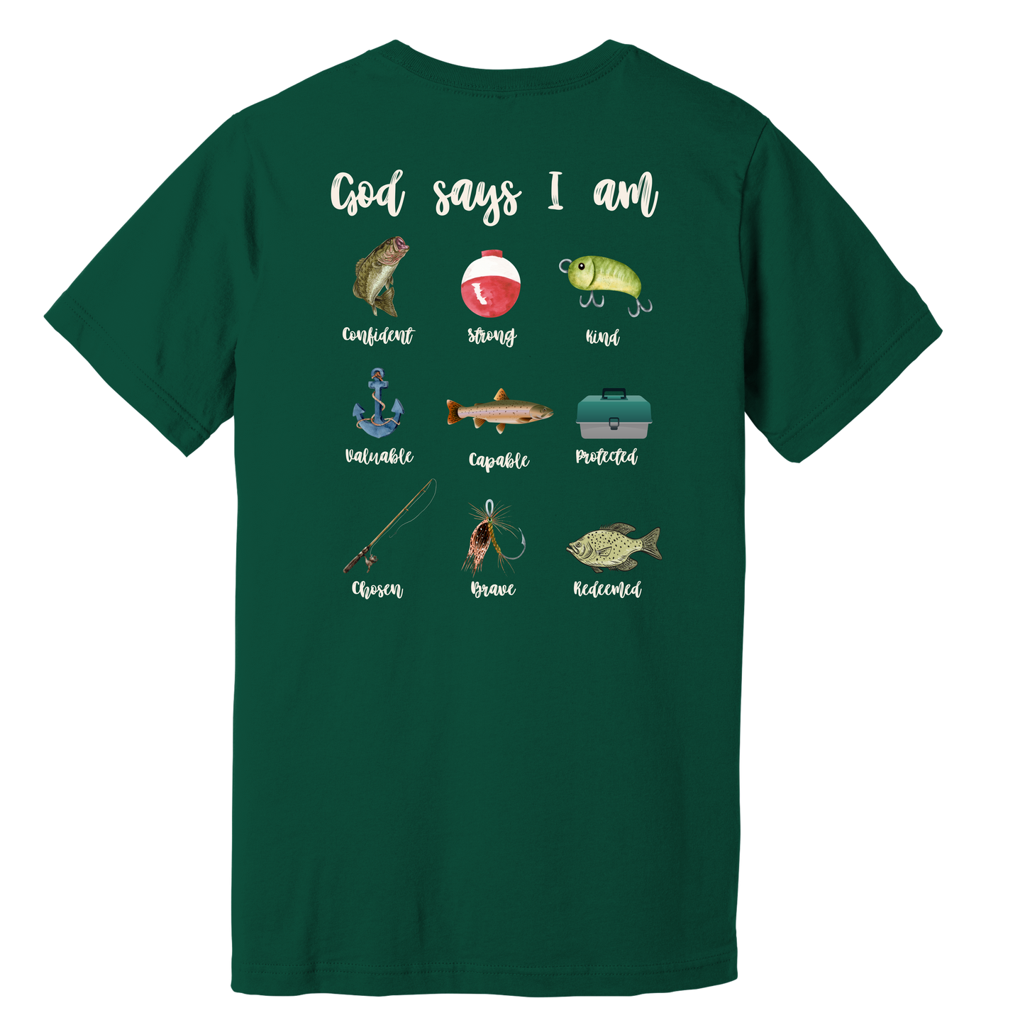 God Says I Am Fishing T-Shirt for Kids