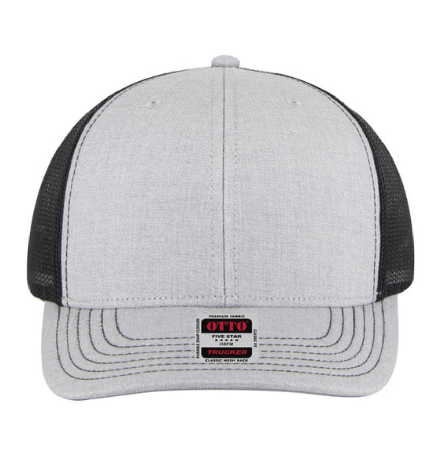 Otto Cap 6 Panel Mid Profile Mesh Back Trucker Hat