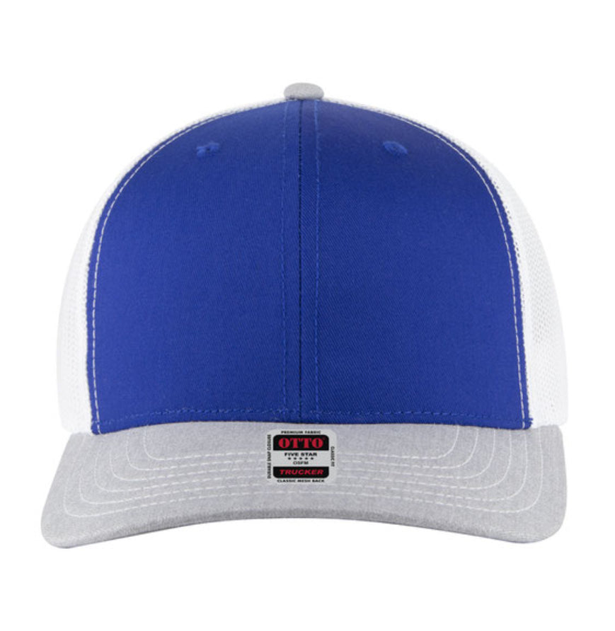 Otto Cap 6 Panel Mid Profile Mesh Back Trucker Hat