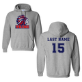 Sport Gray *Personalizable* Gildan Softstyle 50/50 Cotton/Polyester Hoodie Full Front logo and Back Name & Number (TRIBE)
