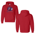 Red Gildan Softstyle 50/50 Cotton/Polyester Hoodie Full Front logo only (TRIBE)